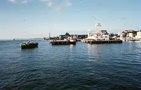 Cuban refugees at Pier B of the Truman Annex.