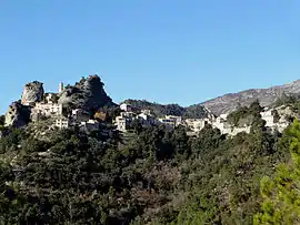A general view of the village of Pierrefeu