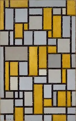 Piet Mondrian, Composition with Grid No. 1 (1918), 80.2 x 49.9 cm.