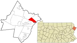 Location in Pike County and the state of Pennsylvania.