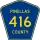 County Road 416 marker