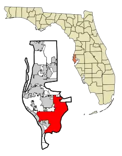 Location in Pinellas County and the state of Florida
