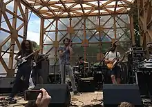 Pinguini Tattici Nucleari performing at Sziget Festival in 2017