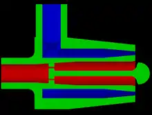 Another view of pintle injector.