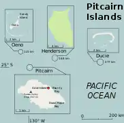 Map of the Pitcairn Islands