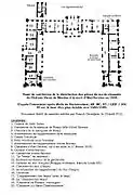 Layout of the ground floor of the old castle at the death of Servien, 1659.