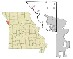Location of Iatan, Missouri