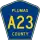 County Road A23 marker