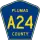 County Road A24 marker