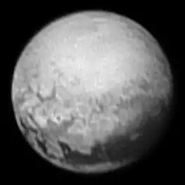 The "tail" region of Cthulhu, at the bottom of this image. The "head" extends beyond the right side of the visible portion of Pluto. Meng-P'o is visible at the extreme bottom left.