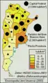 Population distribution by province.