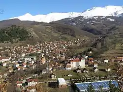 Ski resort Brezovica and city of Štrpce