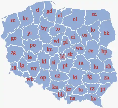 Polish voivodeships, 1975-1998
