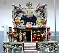 "Polito's Menagerie", a real touring show with "burds (sic) and beasts from all parts of the world", c. 1830.