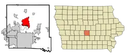 Location in the State of Iowa