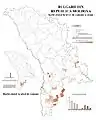 Distribution of Bulgarians in Moldova according to the 2004 census