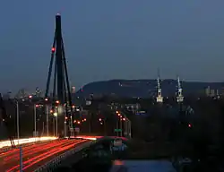 Ahuntsic-Cartierville seen from Laval across the Papineau-Leblanc Bridge