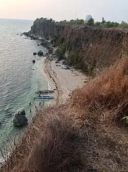 The Cliff at Poro Point facing the South China Sea