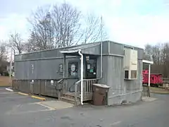 Post office consisting of a one-story trailer
