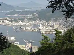 Port of Kure seen from Mount Yasumi