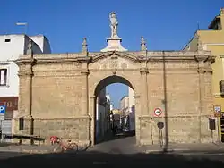 Porta San Sebastiano, built in 1748, is the main gate to the old town.