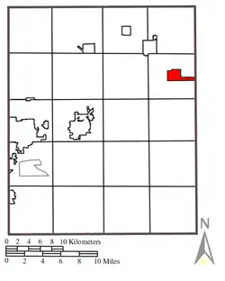 Location within Portage County