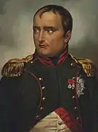 Portrait of French Emperor Napoleon I painted by Horace Vernet.