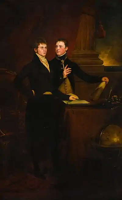 Portrait of the Rt. Hon. Sir Edward Knatchbull, later 9th Bt. (1781-1849), with his brother Norton Joseph Knatchbull (d. 1801) (by John Singleton Copley).jpg