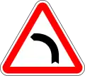 Dangerous curve to right