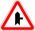 Side road priority on left