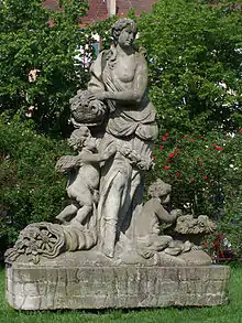 Cornucopia in the Statue of Flora in Szczecin, Poland