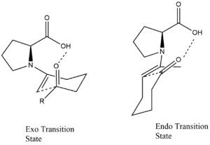 The chair transition state controls, in part, whether the enolexo or  the enolendo product forms.