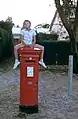 Last red pillar box in Al Ahmadi, Kuwait, about 1976
