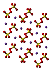 Ball-and-stick model of the crystal structure