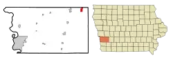 Location of Walnut, Iowa