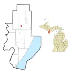 Location within Menominee County