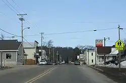Looking north at downtown Poy Sippi
