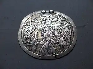 Gilt silver disk with Turul motif (Hungary, 10th century), National Museum in Prague (temporary exhibition)