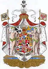 Royal arms after a woodcut from 1709