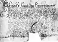 The first document mentioning the locality, May 22, 1443