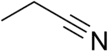 Skeletal formula of propanenitrile