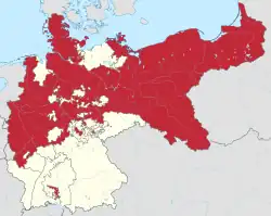 The Kingdom of Prussia within the German Empire in 1871