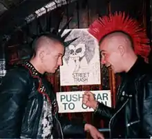 English punk with spike Mohawk