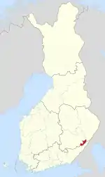 Location of Punkaharju in Finland
