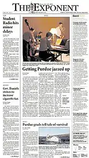 The Exponent front page, January 20, 2006
