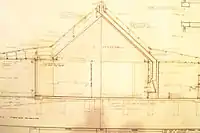 Purves House, Showing details of the chimney design, 1991.