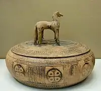 Late Geometric pyxis, British Museum