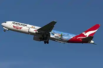 VH-OGG advertising 'Planes (film)'