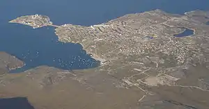 Aerial view of Qasigiannguit