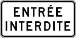 French-language version of do not enter (plate type)